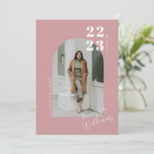 Moderne Minimalistisch Arch Foto Graduation Party Einladung (Stehend Vorderseite)