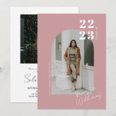 Moderne Minimalistisch Arch Foto Graduation Party Einladung (Vorne/Hinten)