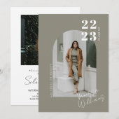 Moderne Minimalistisch Arch Foto Graduation Party Einladung (Vorne/Hinten)