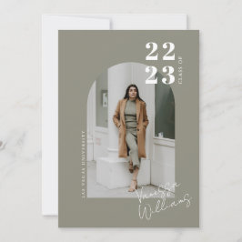 Moderne Minimalistisch Arch Foto Graduation Party Einladung