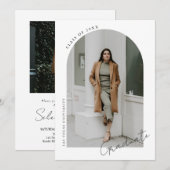 Moderne Minimalistisch Arch Foto Graduation Party Einladung (Vorne/Hinten)