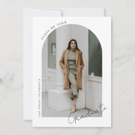 Moderne Minimalistisch Arch Foto Graduation Party Einladung