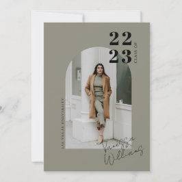 Moderne Minimalistisch Arch Foto Graduation Party Einladung