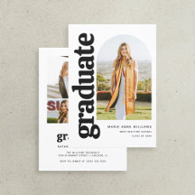 Moderne Minimalistisch Arch Foto Graduation Party