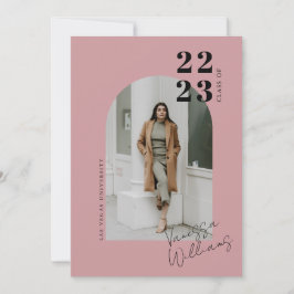 Moderne Minimalistisch Arch Foto Graduation Party Einladung