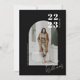 Moderne Minimalistisch Arch Foto Graduation Party Einladung