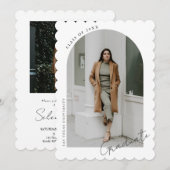 Moderne Minimalistisch Arch Foto Graduation Party Einladung (Vorne/Hinten)