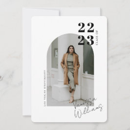 Moderne Minimalistisch Arch Foto Graduation Party Einladung