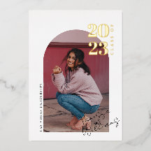 Moderne Minimalistisch Arch Foto Graduation Party