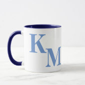 Moderne Minimalistisch blass-Letter-Monogramm-Tass Tasse (Links)