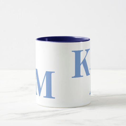 Moderne Minimalistisch blass-Letter-Monogramm-Tass Tasse (Zentrum)