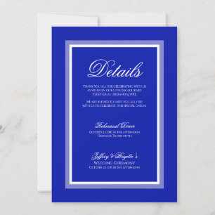 Moderne, minimalistisch-blaue Probe Save The Date