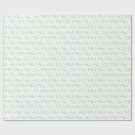 Moderne Minimalistisch Blue Custom mit Monogramm H Geschenkpapier (Flach)