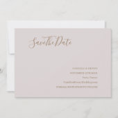 Moderne Minimalistisch Blush-Gold-Hochzeit Save th Save The Date (Vorderseite)