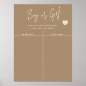 Moderne Minimalistisch-braune Geschlechtsoffensive Poster (Vorne)