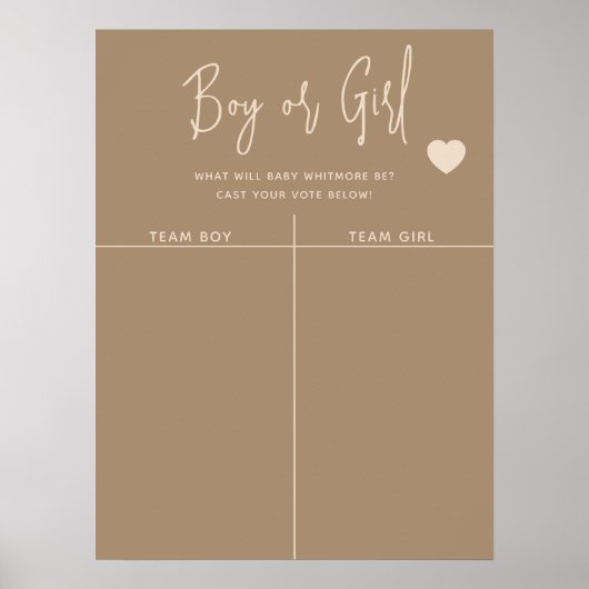 Moderne Minimalistisch-braune Geschlechtsoffensive Poster (Vorne)