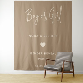 Moderne Minimalistisch-braune männliche oder weibl Wandteppich