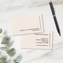 Moderne Minimalistisch-Chic-Creme Beruflich