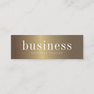 Moderne Minimalistisch-Chic-Imitate Gold QR-Code Mini Visitenkarte