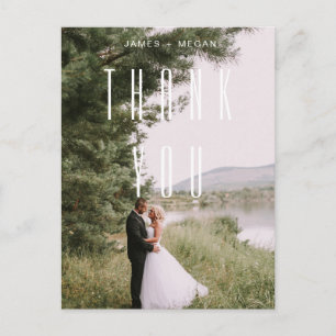Moderne Minimalistisch Design Foto Hochzeit Vielen Postkarte