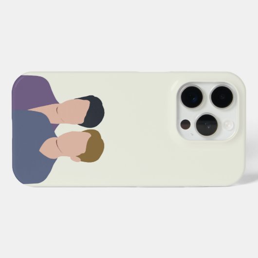 Moderne Minimalistisch Duo Silhouette iPhone Case (Rückseite (Horizontal))