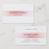 Moderne Minimalistisch Elegant Schlicht Rosa Beruf Visitenkarte (Vorne/Hinten)