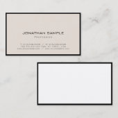 Moderne Minimalistisch Elegante Beruflich Chic Sch Visitenkarte (Vorne/Hinten)