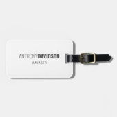 Moderne Minimalistisch Elegante Beruflich Gepäckanhänger (Vorderseite horizontal)