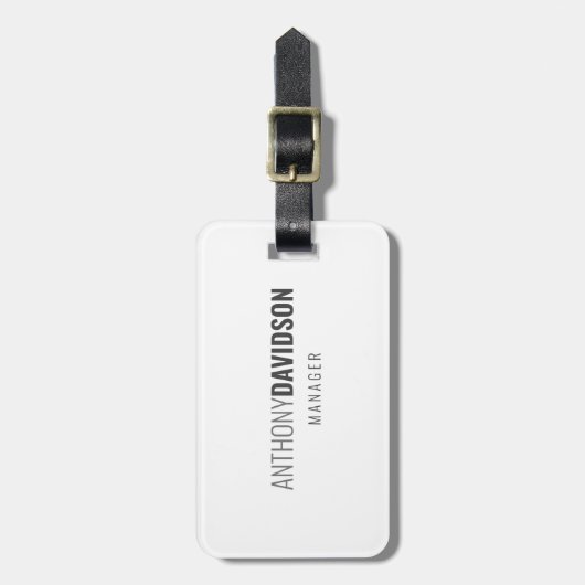 Moderne Minimalistisch Elegante Beruflich Gepäckanhänger (Vorderseite vertikal)