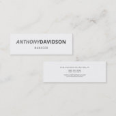 Moderne Minimalistisch Elegante Beruflich Mini Visitenkarte (Vorne/Hinten)