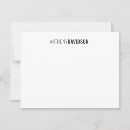 Moderne Minimalistisch Elegante Beruflich Mitteilungskarte (Vorderseite)