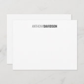 Moderne Minimalistisch Elegante Beruflich Mitteilungskarte (Vorne/Hinten)