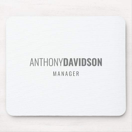 Moderne Minimalistisch Elegante Beruflich Mousepad (Vorne)