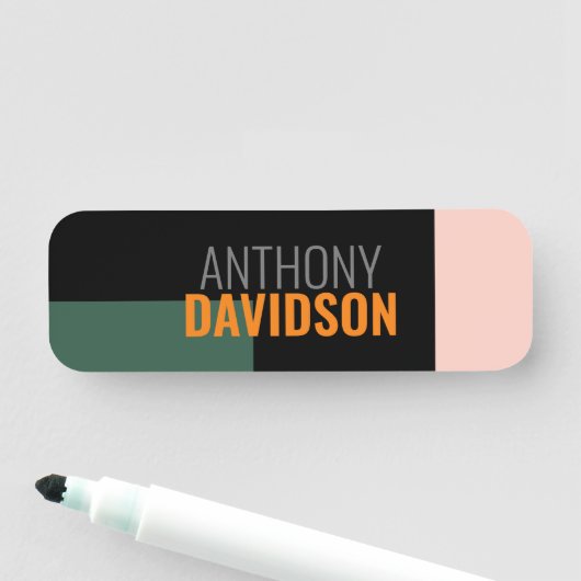 Moderne Minimalistisch Elegante Beruflich Schlicht Namensschild (Beispiel)