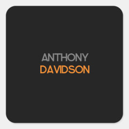 Moderne Minimalistisch Elegante Beruflich Schlicht Quadratischer Aufkleber