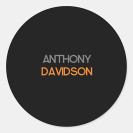 Moderne Minimalistisch Elegante Beruflich Schlicht Runder Aufkleber