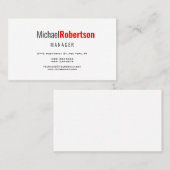 Moderne Minimalistisch Elegante Beruflich Visitenkarte (Vorne/Hinten)