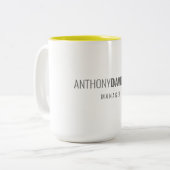 Moderne Minimalistisch Elegante Beruflich Zweifarbige Tasse (Vorderseite Links)