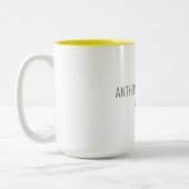 Moderne Minimalistisch Elegante Beruflich Zweifarbige Tasse (Links)