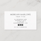 Moderne Minimalistisch Elegante Berufliche Bronze Visitenkarte (Rückseite)