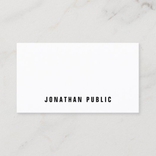 Moderne Minimalistisch Elegante Sauberkeit Berufli Visitenkarte (Vorderseite)