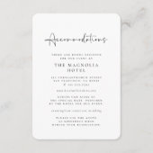 Moderne Minimalistisch elegante Unterkunft Begleitkarte (Vorderseite)