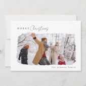 Moderne Minimalistisch frohe Weihnachten 1 Foto (Vorderseite)