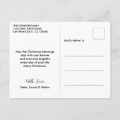 Moderne Minimalistisch frohe Weihnachten Ein Foto Postkarte (Rückseite)