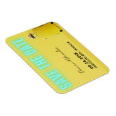 Moderne Minimalistisch-GelbNebel Save the Date Magnet (Rechte Seite)