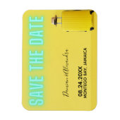 Moderne Minimalistisch-GelbNebel Save the Date Magnet (Vertikal)