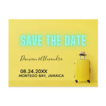 Moderne Minimalistisch-GelbNebel Save the Date