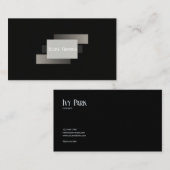 Moderne Minimalistisch Geometrie Grau und Schwarz Visitenkarte (Vorne/Hinten)