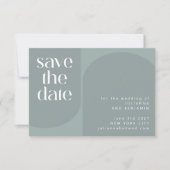 Moderne Minimalistisch Geometrische Aquamarine Hoc Save The Date (Vorderseite)