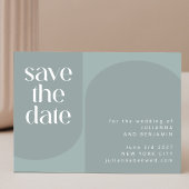 Moderne Minimalistisch Geometrische Aquamarine Hoc Save The Date